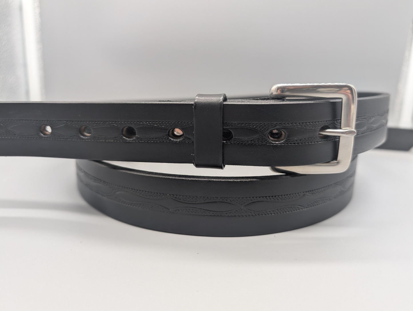Locally-Made Silver Star Leather Belts
