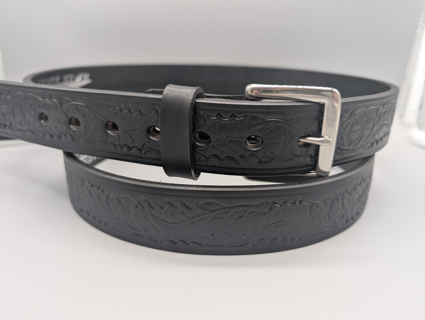 Locally-Made Silver Star Leather Belts