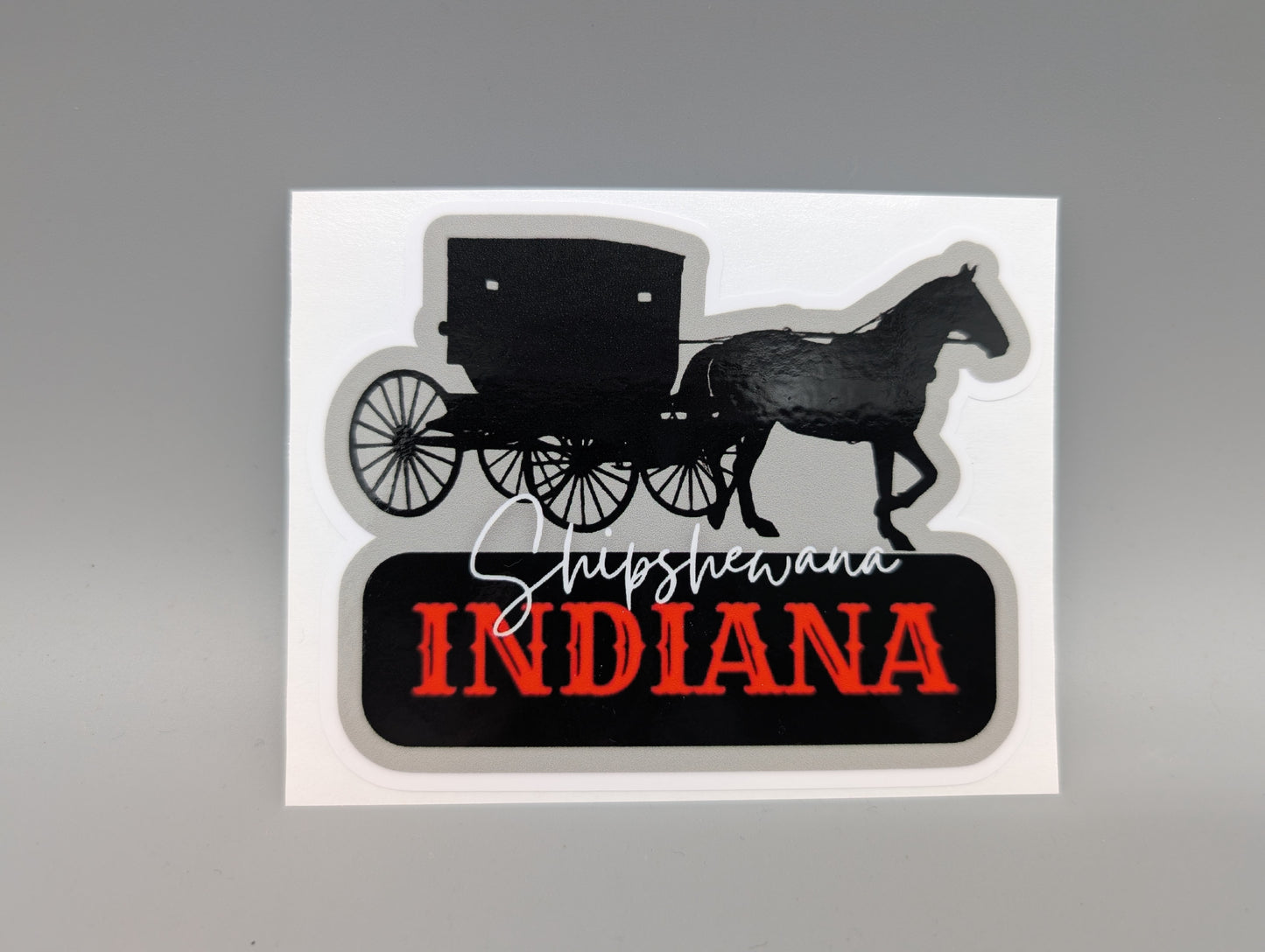 Vinyl Shipshewana, IN Horse and Buggy Sticker