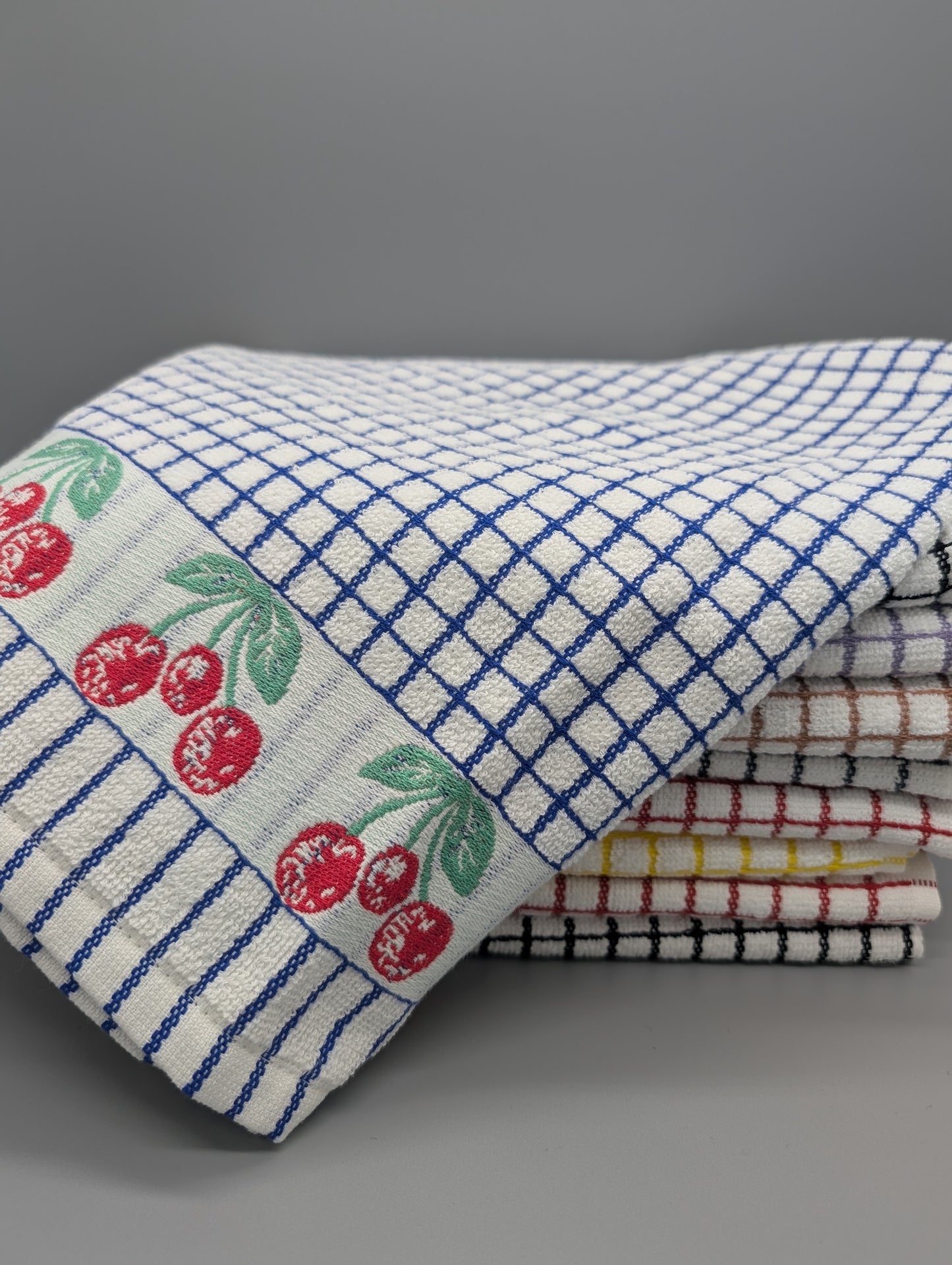 Poli-Dri Checkered Tea Towel with Image