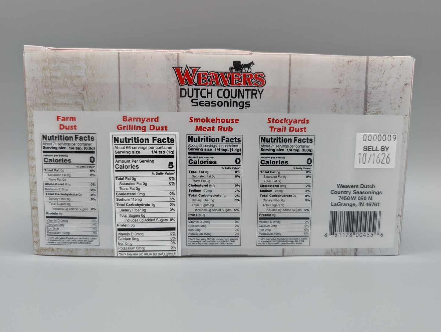 Weaver's Seasonings Farmer's Grilling & Smoking Sampler