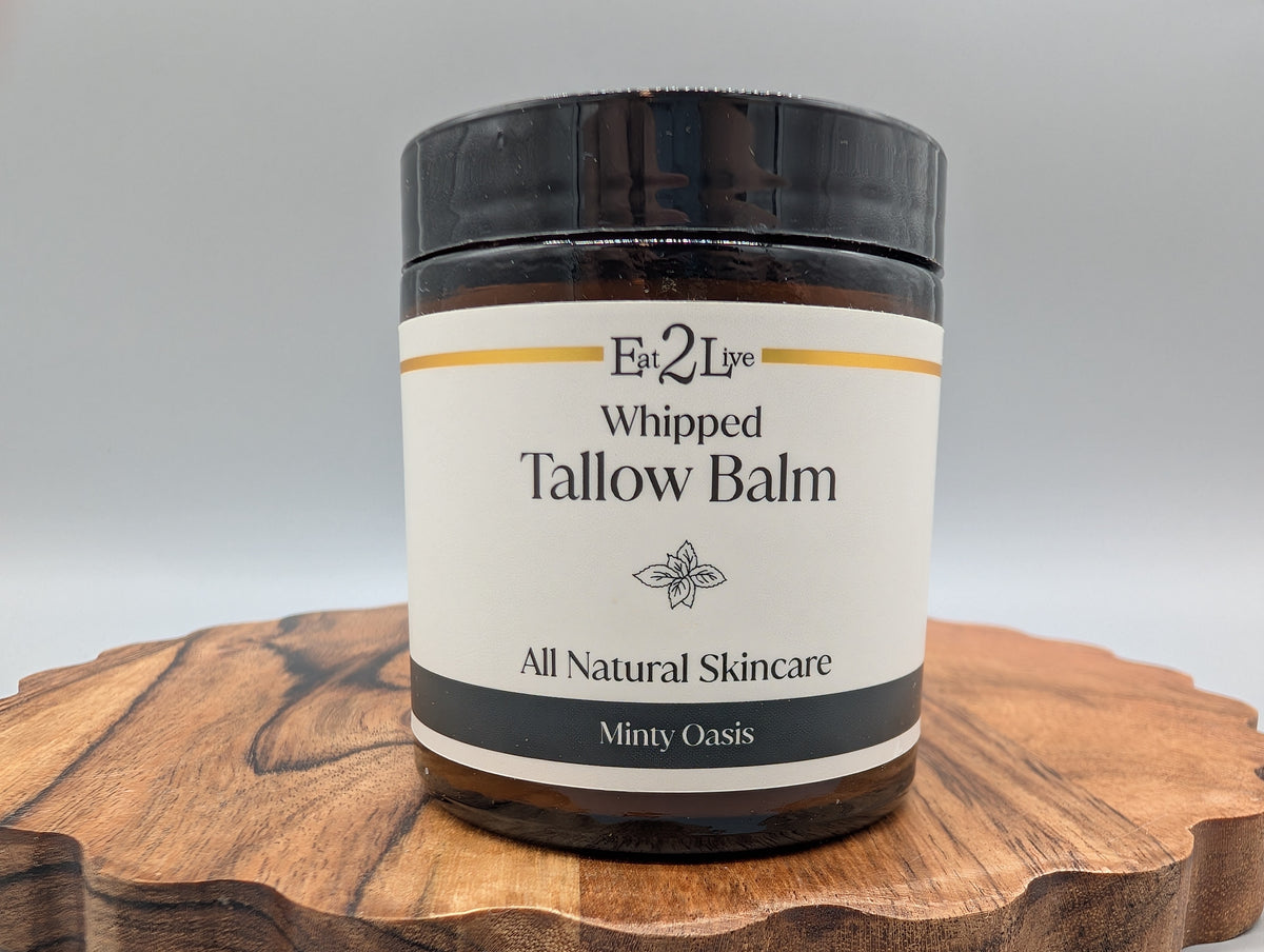 Eat 2 Live 4oz Minty Oasis Whipped Tallow Balm