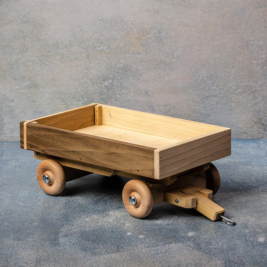 Owl Toy Craft Wooden Dump Wagon Toy