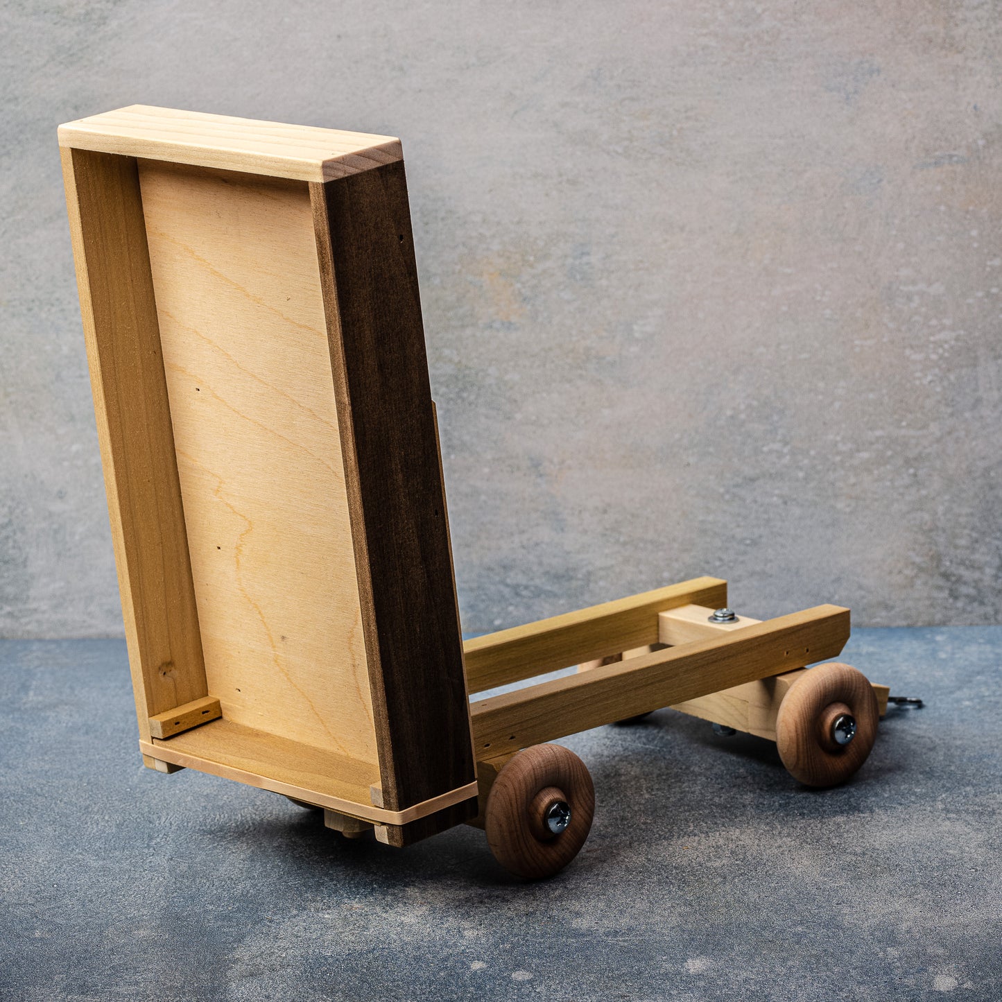 Owl Toy Craft Wooden Dump Wagon Toy