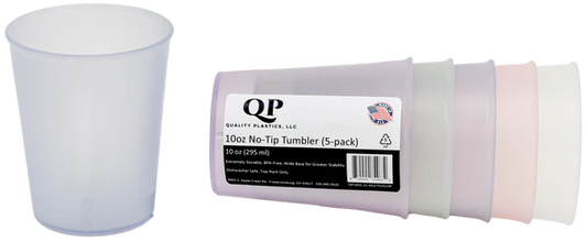 10oz No-Tip Plastic Tumblers, 5pk