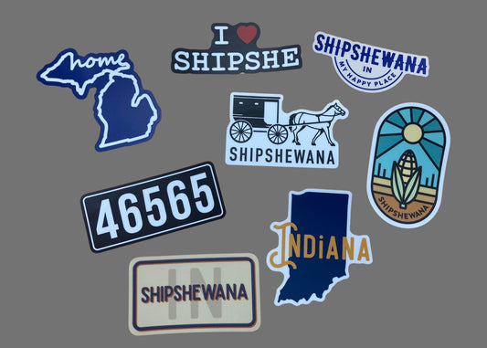 Vinyl Waterproof Shipshewana Stickers