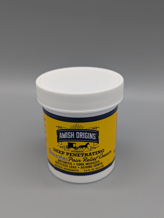 Amish Origins 3.5oz Greaseless Deep Penetrating Pain Relief Cream