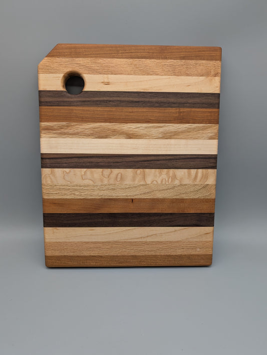 Locally-Made Small Multi-Wood Cutting Board