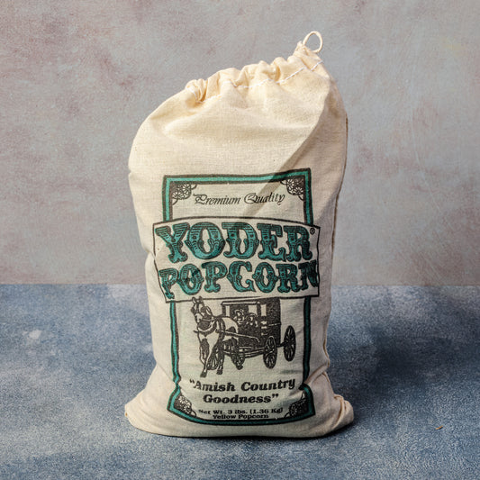 Yoder Popcorn 3lb Premium Yellow Popcorn in Muslin Bag