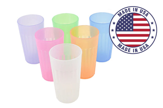 10oz Plastic Multi-Color Tumblers, 6pk