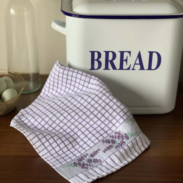 Poli-Dri Checkered Tea Towel with Image